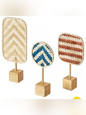 IKEA KALKKÄRR Decoration set of 3, bamboo/pine
